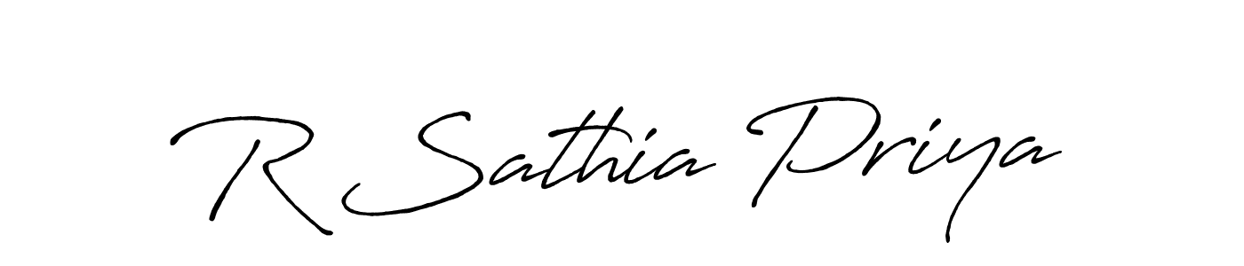 Design your own signature with our free online signature maker. With this signature software, you can create a handwritten (Antro_Vectra_Bolder) signature for name R Sathia Priya. R Sathia Priya signature style 7 images and pictures png