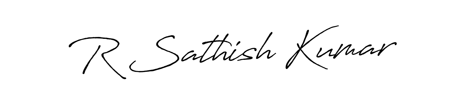 Make a beautiful signature design for name R Sathish Kumar. With this signature (Antro_Vectra_Bolder) style, you can create a handwritten signature for free. R Sathish Kumar signature style 7 images and pictures png