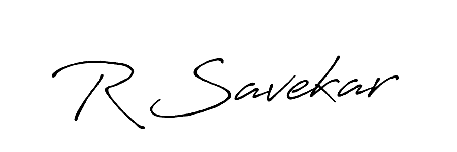 Create a beautiful signature design for name R Savekar. With this signature (Antro_Vectra_Bolder) fonts, you can make a handwritten signature for free. R Savekar signature style 7 images and pictures png