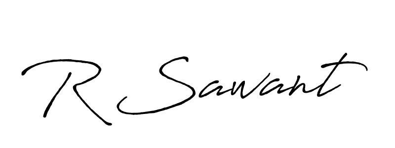 if you are searching for the best signature style for your name R Sawant. so please give up your signature search. here we have designed multiple signature styles  using Antro_Vectra_Bolder. R Sawant signature style 7 images and pictures png