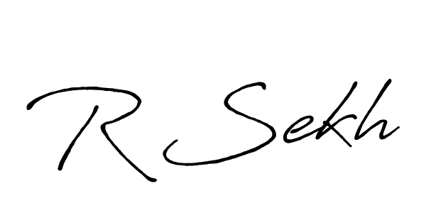 R Sekh stylish signature style. Best Handwritten Sign (Antro_Vectra_Bolder) for my name. Handwritten Signature Collection Ideas for my name R Sekh. R Sekh signature style 7 images and pictures png