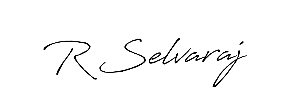 The best way (Antro_Vectra_Bolder) to make a short signature is to pick only two or three words in your name. The name R Selvaraj include a total of six letters. For converting this name. R Selvaraj signature style 7 images and pictures png