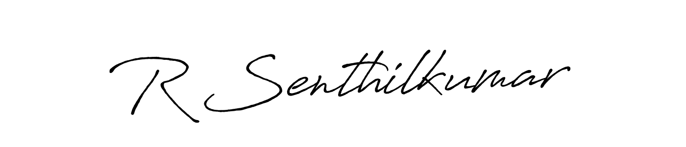 How to make R Senthilkumar name signature. Use Antro_Vectra_Bolder style for creating short signs online. This is the latest handwritten sign. R Senthilkumar signature style 7 images and pictures png