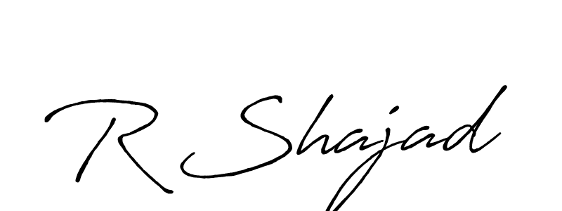 Create a beautiful signature design for name R Shajad. With this signature (Antro_Vectra_Bolder) fonts, you can make a handwritten signature for free. R Shajad signature style 7 images and pictures png