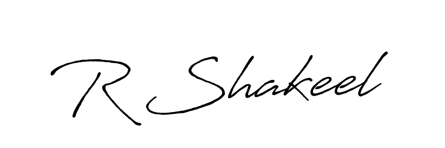 Also we have R Shakeel name is the best signature style. Create professional handwritten signature collection using Antro_Vectra_Bolder autograph style. R Shakeel signature style 7 images and pictures png