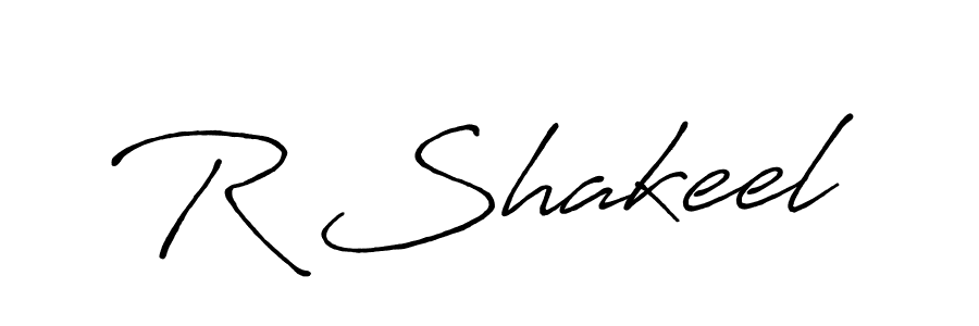 This is the best signature style for the R Shakeel name. Also you like these signature font (Antro_Vectra_Bolder). Mix name signature. R Shakeel signature style 7 images and pictures png