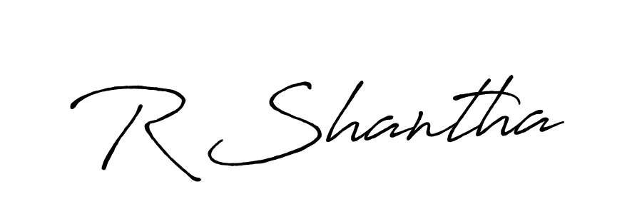 Design your own signature with our free online signature maker. With this signature software, you can create a handwritten (Antro_Vectra_Bolder) signature for name R Shantha. R Shantha signature style 7 images and pictures png