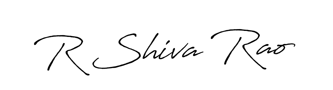 The best way (Antro_Vectra_Bolder) to make a short signature is to pick only two or three words in your name. The name R Shiva Rao include a total of six letters. For converting this name. R Shiva Rao signature style 7 images and pictures png