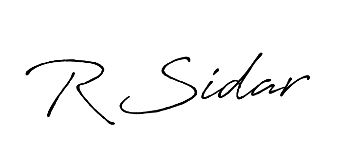 How to make R Sidar signature? Antro_Vectra_Bolder is a professional autograph style. Create handwritten signature for R Sidar name. R Sidar signature style 7 images and pictures png