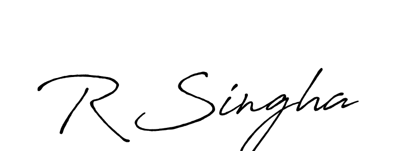 Design your own signature with our free online signature maker. With this signature software, you can create a handwritten (Antro_Vectra_Bolder) signature for name R Singha. R Singha signature style 7 images and pictures png