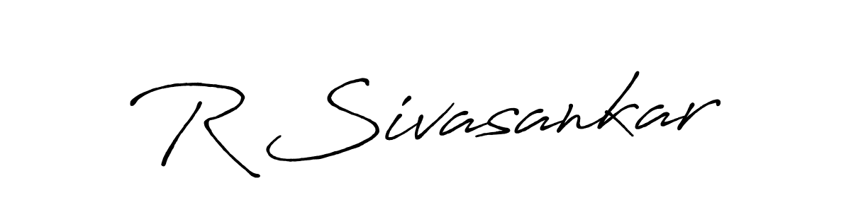 The best way (Antro_Vectra_Bolder) to make a short signature is to pick only two or three words in your name. The name R Sivasankar include a total of six letters. For converting this name. R Sivasankar signature style 7 images and pictures png