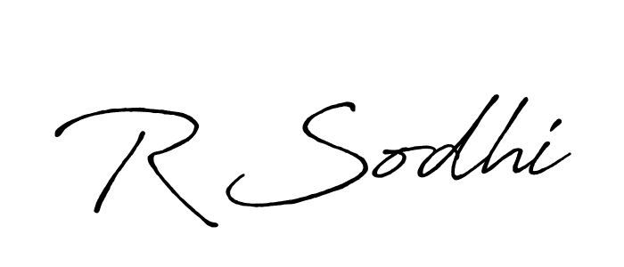 if you are searching for the best signature style for your name R Sodhi. so please give up your signature search. here we have designed multiple signature styles  using Antro_Vectra_Bolder. R Sodhi signature style 7 images and pictures png