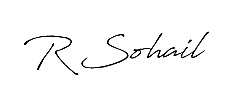 Create a beautiful signature design for name R Sohail. With this signature (Antro_Vectra_Bolder) fonts, you can make a handwritten signature for free. R Sohail signature style 7 images and pictures png