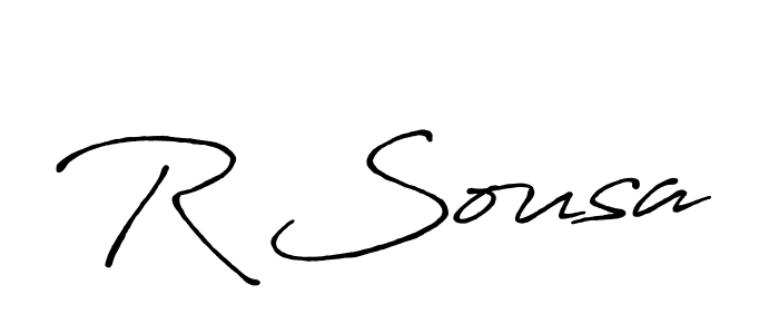 How to make R Sousa signature? Antro_Vectra_Bolder is a professional autograph style. Create handwritten signature for R Sousa name. R Sousa signature style 7 images and pictures png