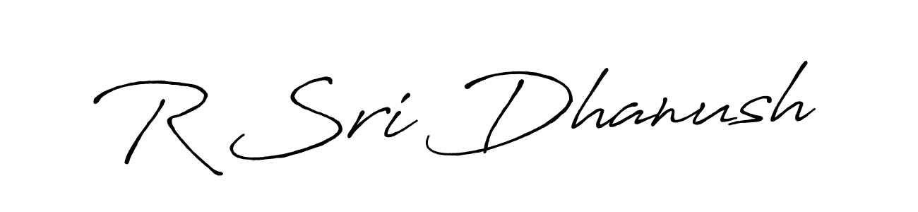 Use a signature maker to create a handwritten signature online. With this signature software, you can design (Antro_Vectra_Bolder) your own signature for name R Sri Dhanush. R Sri Dhanush signature style 7 images and pictures png