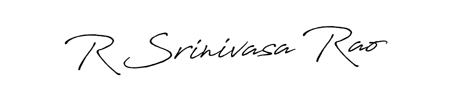 Make a beautiful signature design for name R Srinivasa Rao. With this signature (Antro_Vectra_Bolder) style, you can create a handwritten signature for free. R Srinivasa Rao signature style 7 images and pictures png