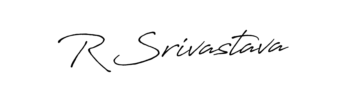 How to make R Srivastava name signature. Use Antro_Vectra_Bolder style for creating short signs online. This is the latest handwritten sign. R Srivastava signature style 7 images and pictures png