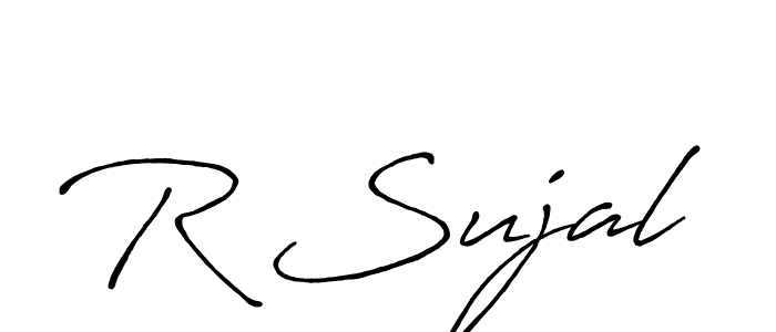 Also we have R Sujal name is the best signature style. Create professional handwritten signature collection using Antro_Vectra_Bolder autograph style. R Sujal signature style 7 images and pictures png