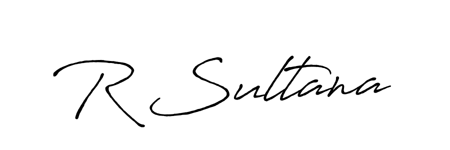 if you are searching for the best signature style for your name R Sultana. so please give up your signature search. here we have designed multiple signature styles  using Antro_Vectra_Bolder. R Sultana signature style 7 images and pictures png