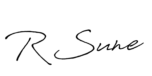 Design your own signature with our free online signature maker. With this signature software, you can create a handwritten (Antro_Vectra_Bolder) signature for name R Sune. R Sune signature style 7 images and pictures png