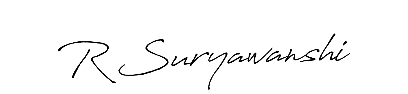 This is the best signature style for the R Suryawanshi name. Also you like these signature font (Antro_Vectra_Bolder). Mix name signature. R Suryawanshi signature style 7 images and pictures png