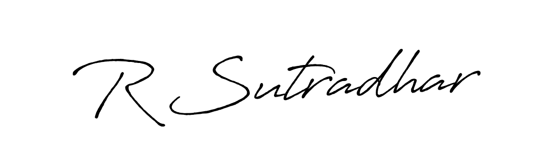 Create a beautiful signature design for name R Sutradhar. With this signature (Antro_Vectra_Bolder) fonts, you can make a handwritten signature for free. R Sutradhar signature style 7 images and pictures png