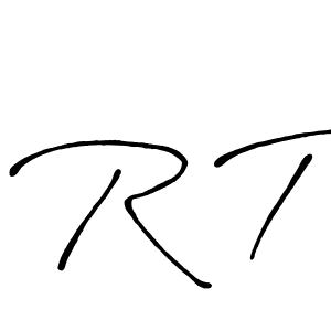 Use a signature maker to create a handwritten signature online. With this signature software, you can design (Antro_Vectra_Bolder) your own signature for name R T. R T signature style 7 images and pictures png