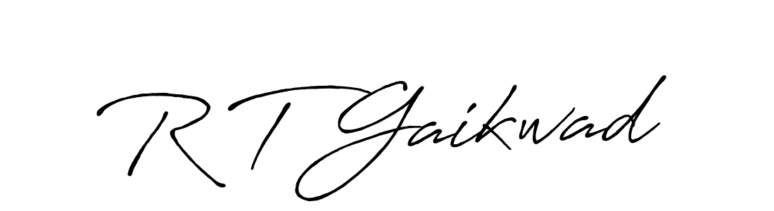 if you are searching for the best signature style for your name R T Gaikwad. so please give up your signature search. here we have designed multiple signature styles  using Antro_Vectra_Bolder. R T Gaikwad signature style 7 images and pictures png