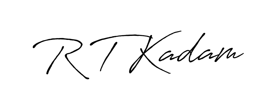 Make a beautiful signature design for name R T Kadam. Use this online signature maker to create a handwritten signature for free. R T Kadam signature style 7 images and pictures png