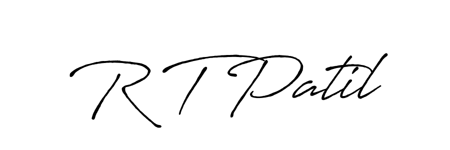 Make a beautiful signature design for name R T Patil. With this signature (Antro_Vectra_Bolder) style, you can create a handwritten signature for free. R T Patil signature style 7 images and pictures png