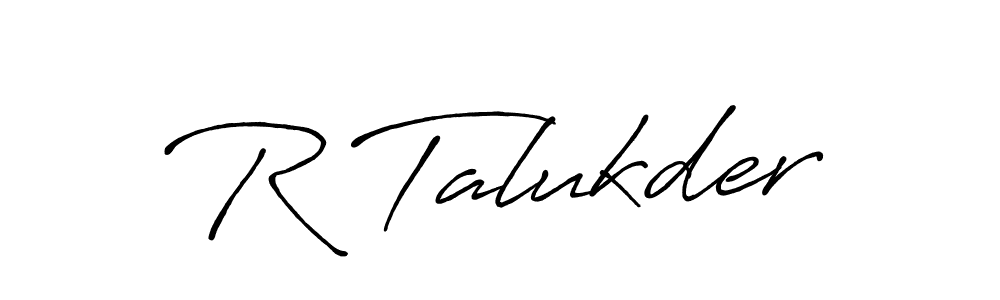 Use a signature maker to create a handwritten signature online. With this signature software, you can design (Antro_Vectra_Bolder) your own signature for name R Talukder. R Talukder signature style 7 images and pictures png