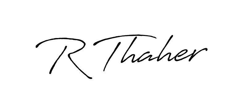 Once you've used our free online signature maker to create your best signature Antro_Vectra_Bolder style, it's time to enjoy all of the benefits that R Thaher name signing documents. R Thaher signature style 7 images and pictures png