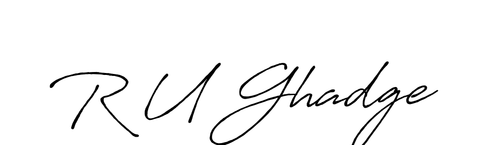 You can use this online signature creator to create a handwritten signature for the name R U Ghadge. This is the best online autograph maker. R U Ghadge signature style 7 images and pictures png