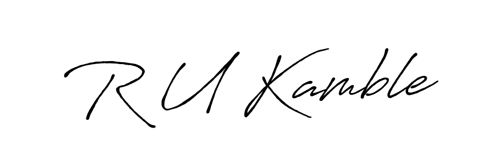 Best and Professional Signature Style for R U Kamble. Antro_Vectra_Bolder Best Signature Style Collection. R U Kamble signature style 7 images and pictures png