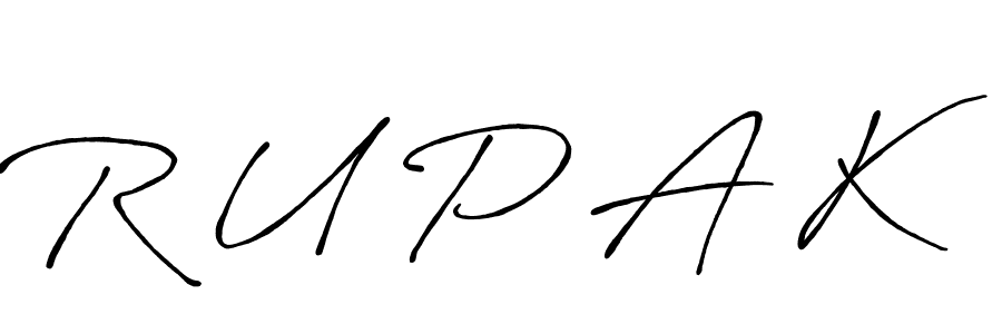 Design your own signature with our free online signature maker. With this signature software, you can create a handwritten (Antro_Vectra_Bolder) signature for name R U P A K. R U P A K signature style 7 images and pictures png