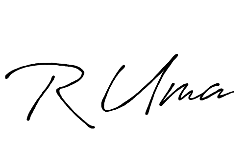 Design your own signature with our free online signature maker. With this signature software, you can create a handwritten (Antro_Vectra_Bolder) signature for name R Uma. R Uma signature style 7 images and pictures png