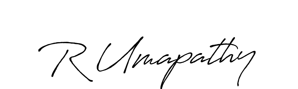 Design your own signature with our free online signature maker. With this signature software, you can create a handwritten (Antro_Vectra_Bolder) signature for name R Umapathy. R Umapathy signature style 7 images and pictures png