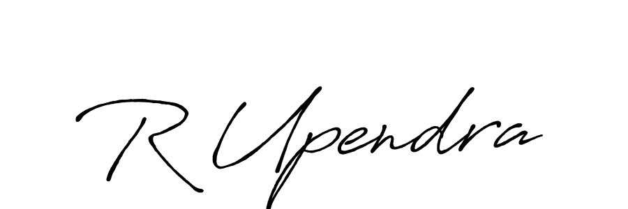 Create a beautiful signature design for name R Upendra. With this signature (Antro_Vectra_Bolder) fonts, you can make a handwritten signature for free. R Upendra signature style 7 images and pictures png