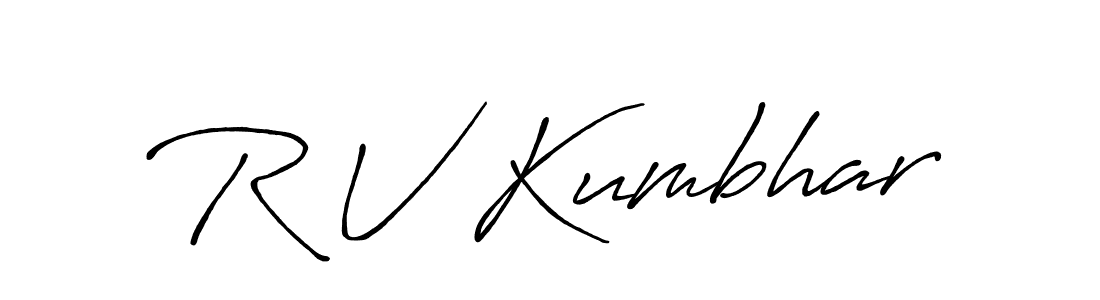 You can use this online signature creator to create a handwritten signature for the name R V Kumbhar. This is the best online autograph maker. R V Kumbhar signature style 7 images and pictures png