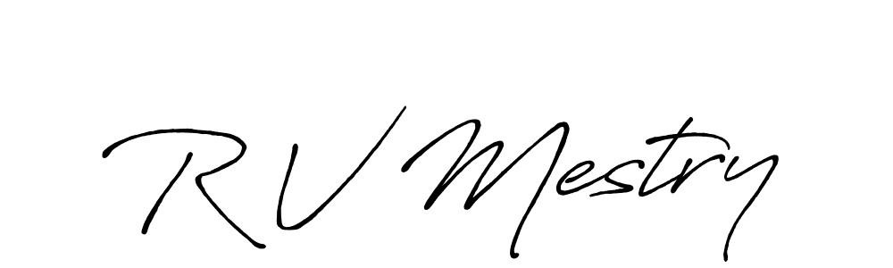 Similarly Antro_Vectra_Bolder is the best handwritten signature design. Signature creator online .You can use it as an online autograph creator for name R V Mestry. R V Mestry signature style 7 images and pictures png