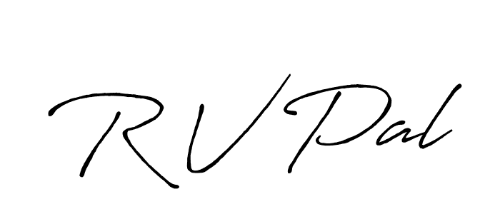How to make R V Pal signature? Antro_Vectra_Bolder is a professional autograph style. Create handwritten signature for R V Pal name. R V Pal signature style 7 images and pictures png