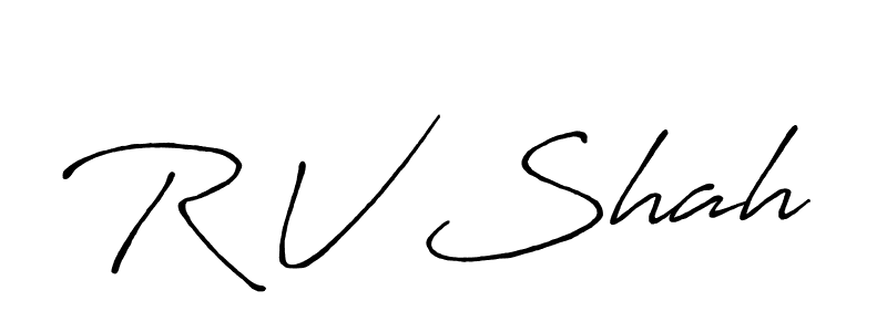 Make a beautiful signature design for name R V Shah. Use this online signature maker to create a handwritten signature for free. R V Shah signature style 7 images and pictures png