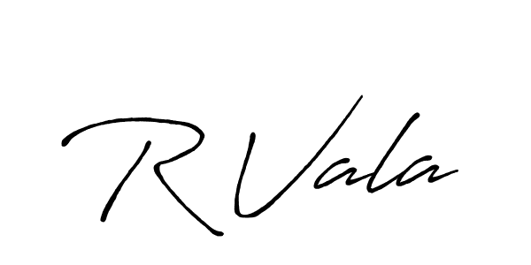 Create a beautiful signature design for name R Vala. With this signature (Antro_Vectra_Bolder) fonts, you can make a handwritten signature for free. R Vala signature style 7 images and pictures png