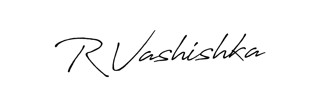 if you are searching for the best signature style for your name R Vashishka. so please give up your signature search. here we have designed multiple signature styles  using Antro_Vectra_Bolder. R Vashishka signature style 7 images and pictures png
