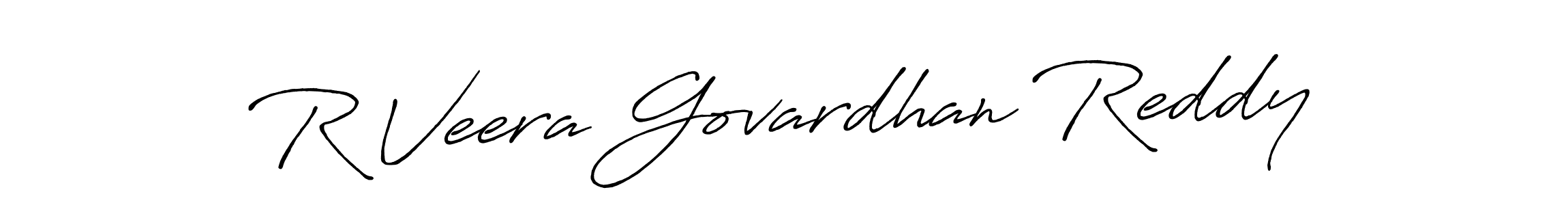 Create a beautiful signature design for name R Veera Govardhan Reddy. With this signature (Antro_Vectra_Bolder) fonts, you can make a handwritten signature for free. R Veera Govardhan Reddy signature style 7 images and pictures png