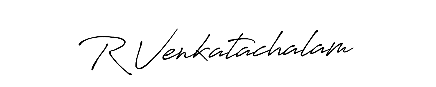 Design your own signature with our free online signature maker. With this signature software, you can create a handwritten (Antro_Vectra_Bolder) signature for name R Venkatachalam. R Venkatachalam signature style 7 images and pictures png