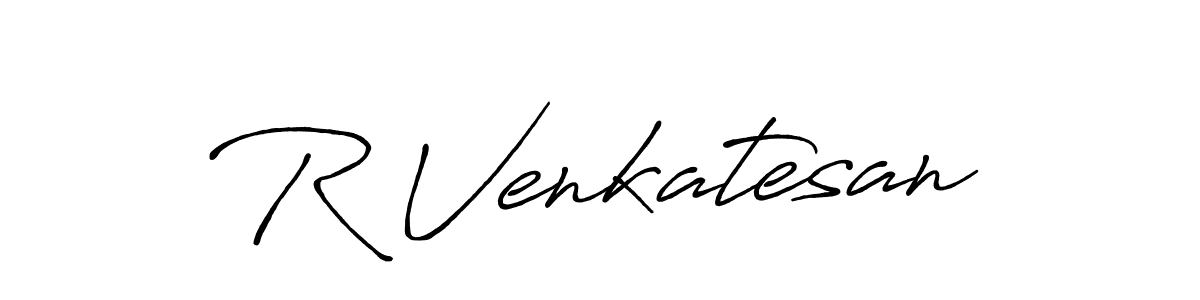 The best way (Antro_Vectra_Bolder) to make a short signature is to pick only two or three words in your name. The name R Venkatesan include a total of six letters. For converting this name. R Venkatesan signature style 7 images and pictures png
