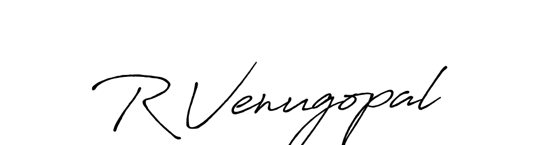 R Venugopal stylish signature style. Best Handwritten Sign (Antro_Vectra_Bolder) for my name. Handwritten Signature Collection Ideas for my name R Venugopal. R Venugopal signature style 7 images and pictures png