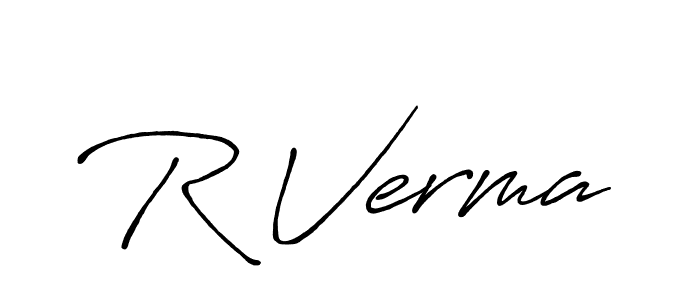 R Verma stylish signature style. Best Handwritten Sign (Antro_Vectra_Bolder) for my name. Handwritten Signature Collection Ideas for my name R Verma. R Verma signature style 7 images and pictures png