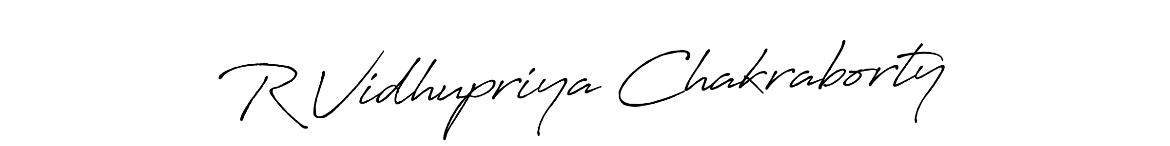Also You can easily find your signature by using the search form. We will create R Vidhupriya Chakraborty name handwritten signature images for you free of cost using Antro_Vectra_Bolder sign style. R Vidhupriya Chakraborty signature style 7 images and pictures png